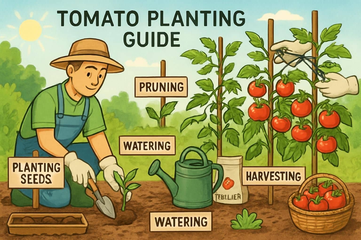 Découvrez notre guide complet pour planter des tomates et maximiser votre récolte. Apprenez les meilleures techniques, conseils d'entretien et astuces pour garantir des tomates savoureuses et en abondance. Cultivez avec succès et savourez le plaisir d'une récolte réussie !