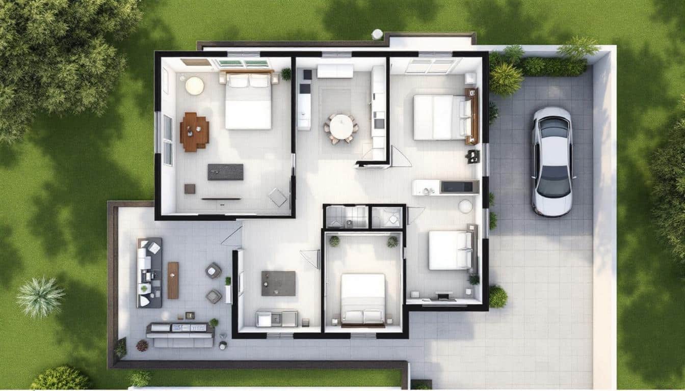 découvrez des plans architecte de maisons modernes avec 4 chambres, alliant fonctionnalité et esthétique. idéal pour les familles en quête d'espace et de confort, ces designs innovants sauront répondre à tous vos besoins. inspirez-vous et réalisez la maison de vos rêves!